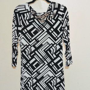 Geo Pattern Midi Dress